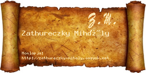 Zathureczky Mihály névjegykártya
