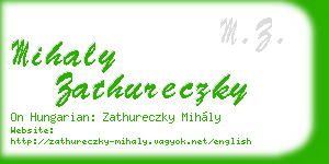 mihaly zathureczky business card